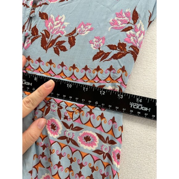 Spell & The Gypsy Collective Pandora Aquarium Maxi Dress Size XS Blue Pink Print - Picture 15 of 16